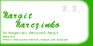 margit marczinko business card
